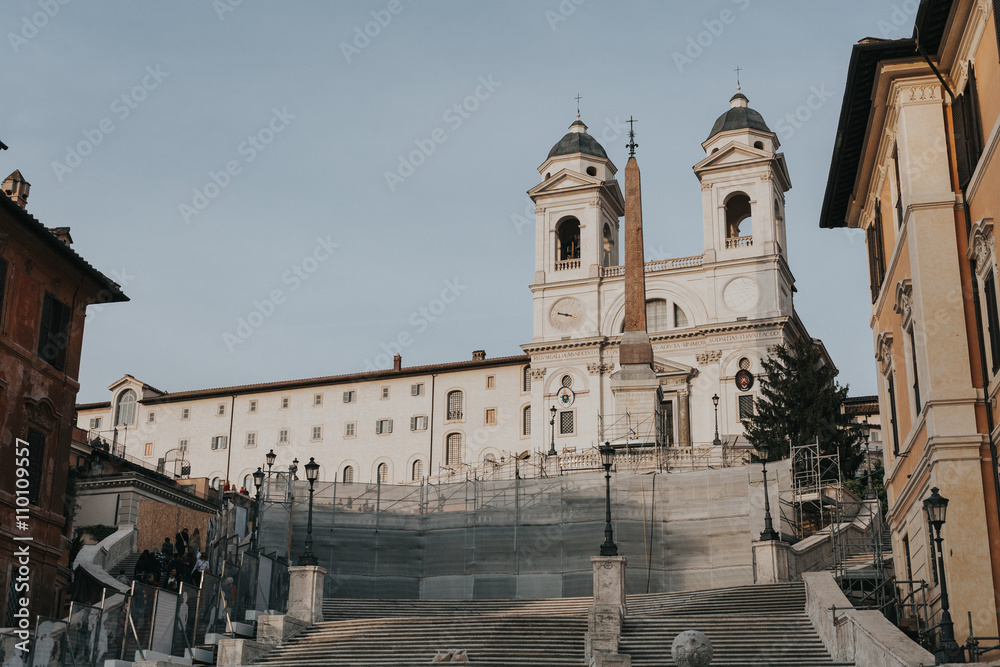 Spanish steps (Piazza di Spagna) in Rome, Italy.