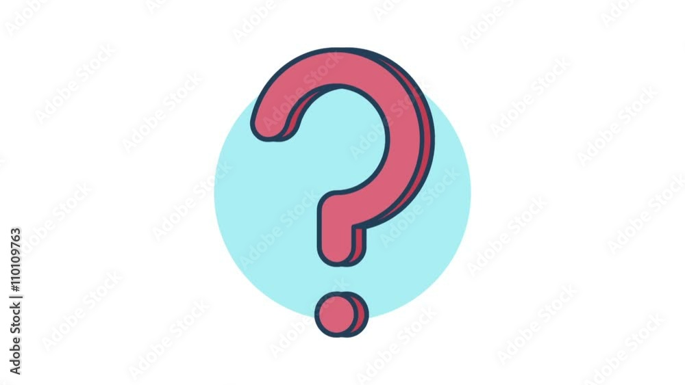 Question mark rotation 360 degrees. Looped animation. Line art style. Question mark rotation 360 degrees. Looped animation. Line art style.