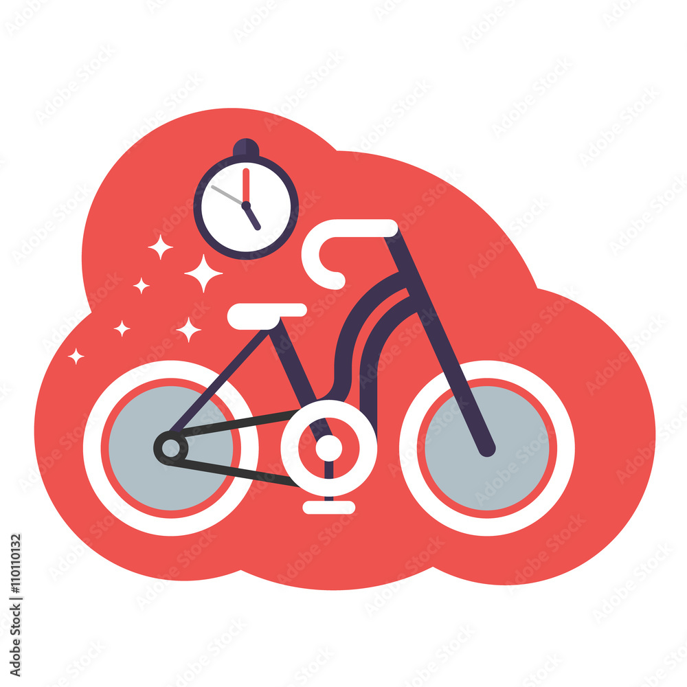Bicycle illustration. Flat design. Healthy lifestyle. Cycling Bicycle illustration. Flat design. Healthy lifestyle. Cycling