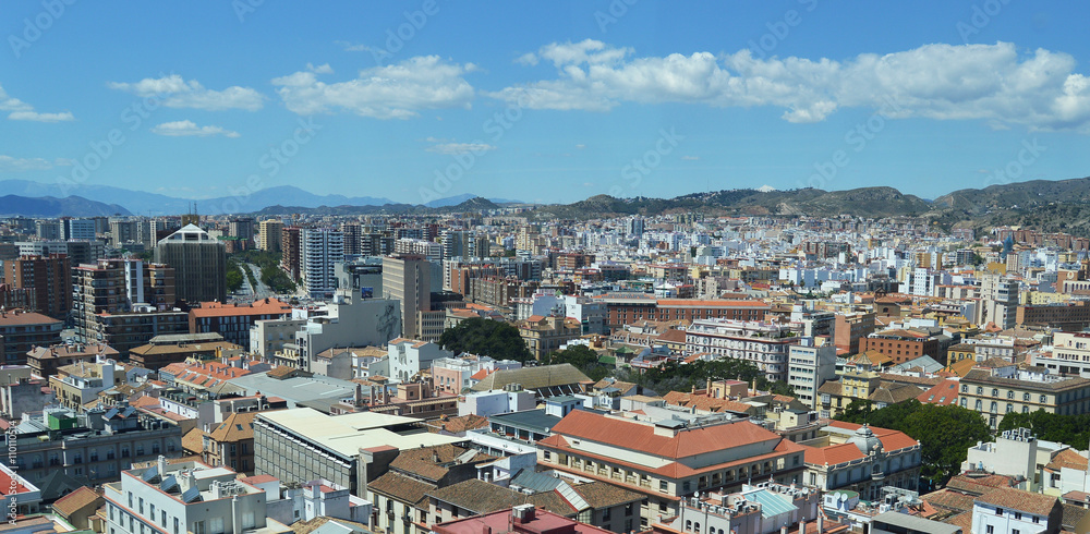 Málaga, panorámica, Andalucía