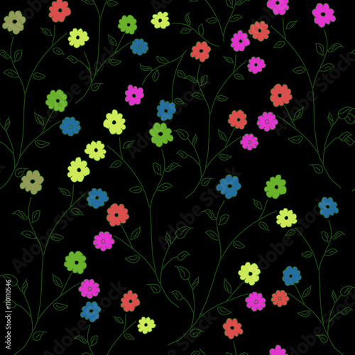 Pattern with flowers photo