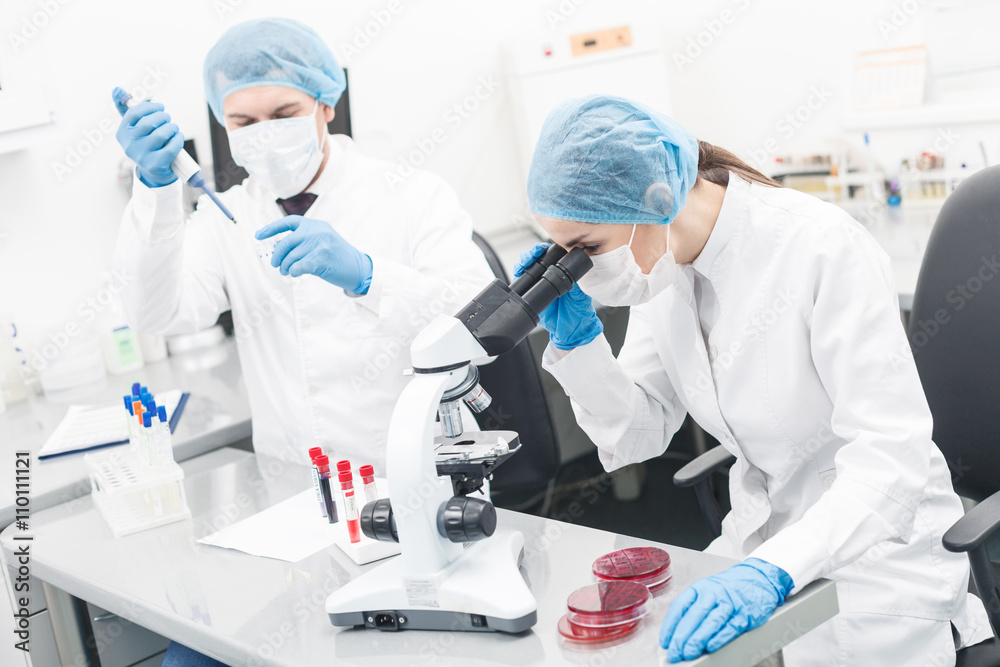 Professional scientists are doing research in laboratory Professional scientists are doing research in laboratory