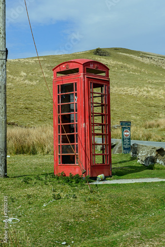 Telephone Box in the Cambrian Mountains, Wales.