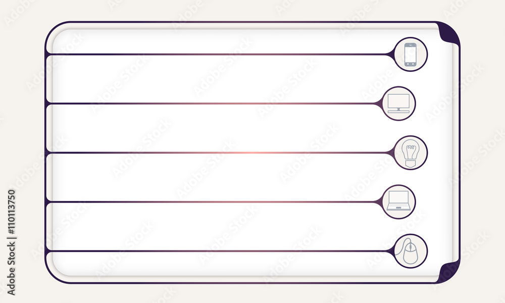 Simple boxes to fill your text and different icons Simple boxes to fill your text and different icons