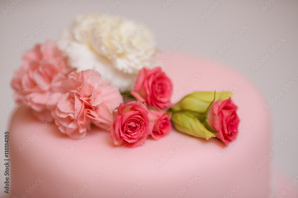 Pink wedding cake. Pink wedding cake.