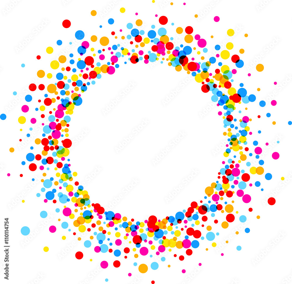 Round background with drops. Round background with drops.