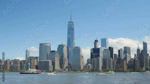 4K Lower Manhattan Hudson River Boating 1