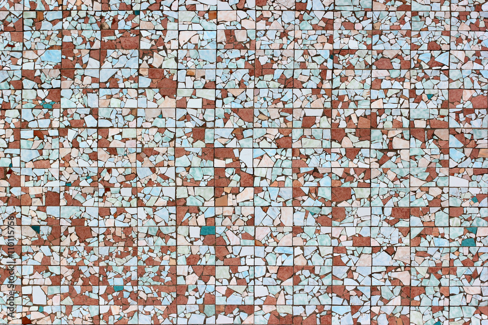 Broken ceramic tiles background