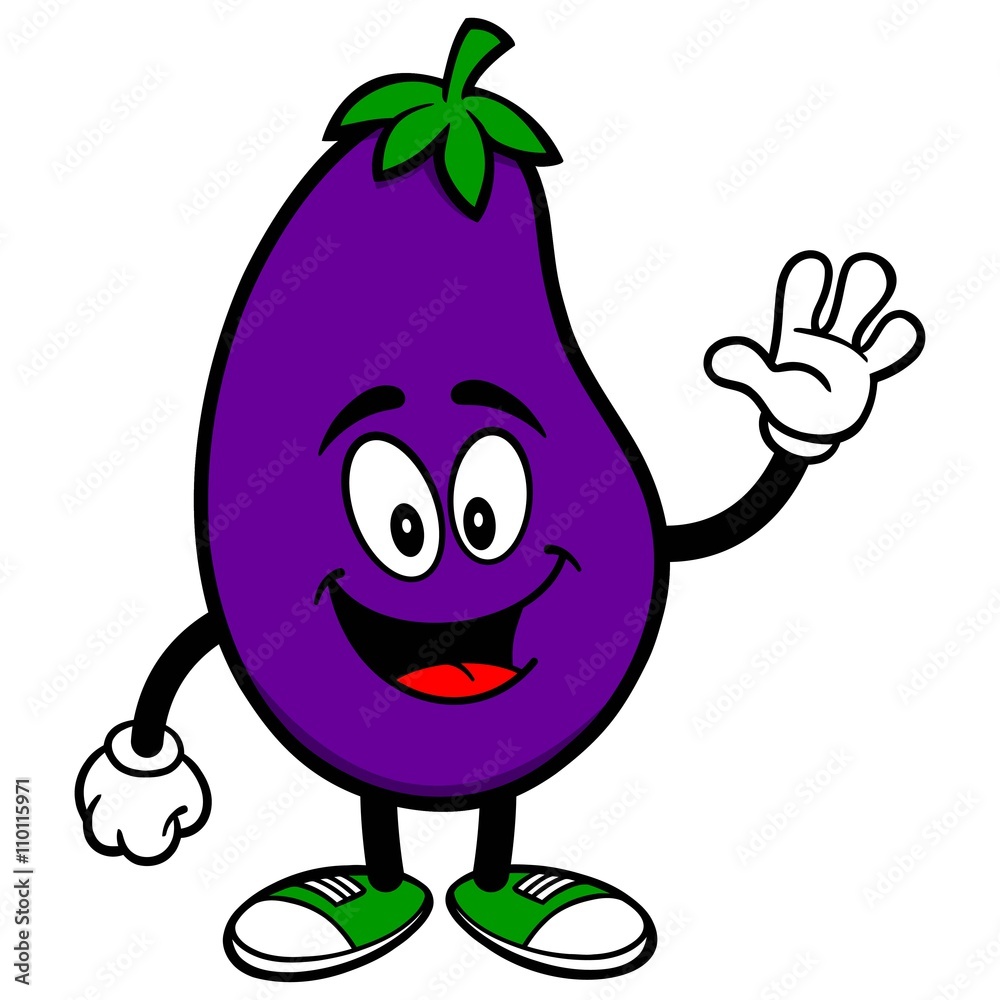 Fototapeta premium Eggplant Waving