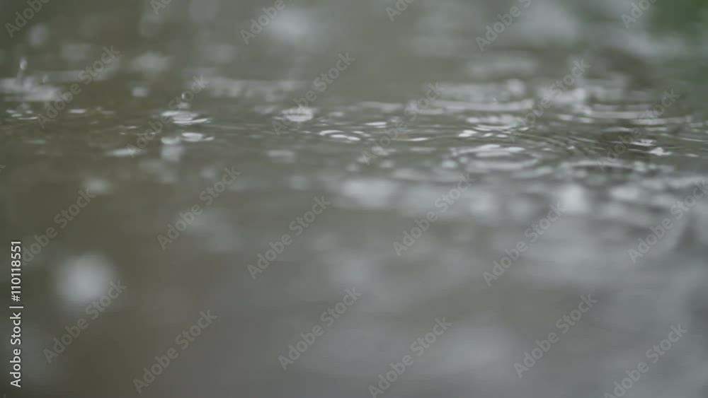 Heavy rain on water. Heavy rain on water.