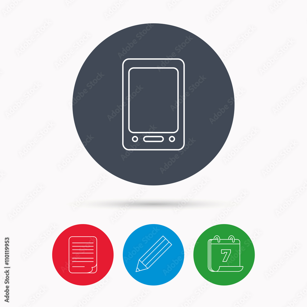 Tablet PC icon. Touchscreen pad sign. Tablet PC icon. Touchscreen pad sign.