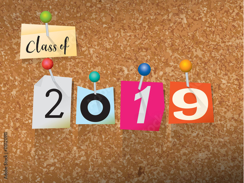Class of 2019 Pinned Paper Concept Illustration