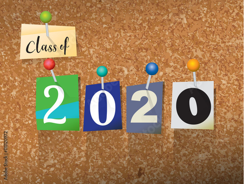 Class of 2020 Pinned Paper Concept Illustration