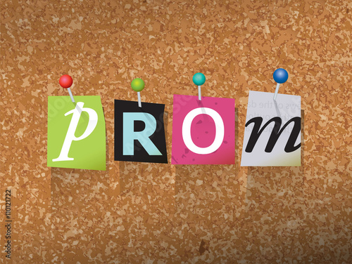 Prom Pinned Paper Concept Illustration