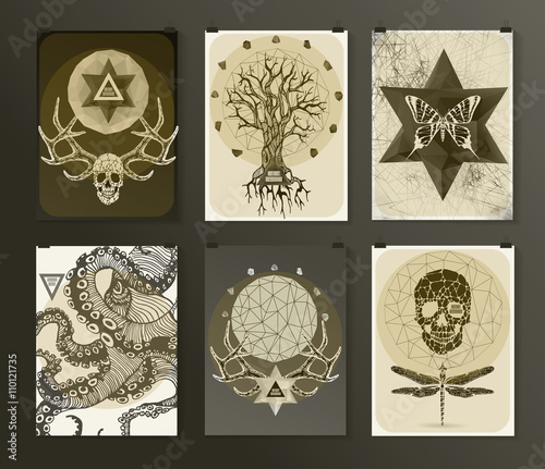 Set of poster, flyer, brochure design templates