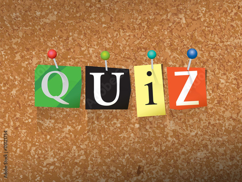 Quiz Pinned Paper Concept Illustration