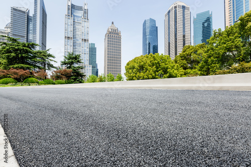 Asphalt road in lujiazui Commercial financial center, Shanghai, China © ABCDstock