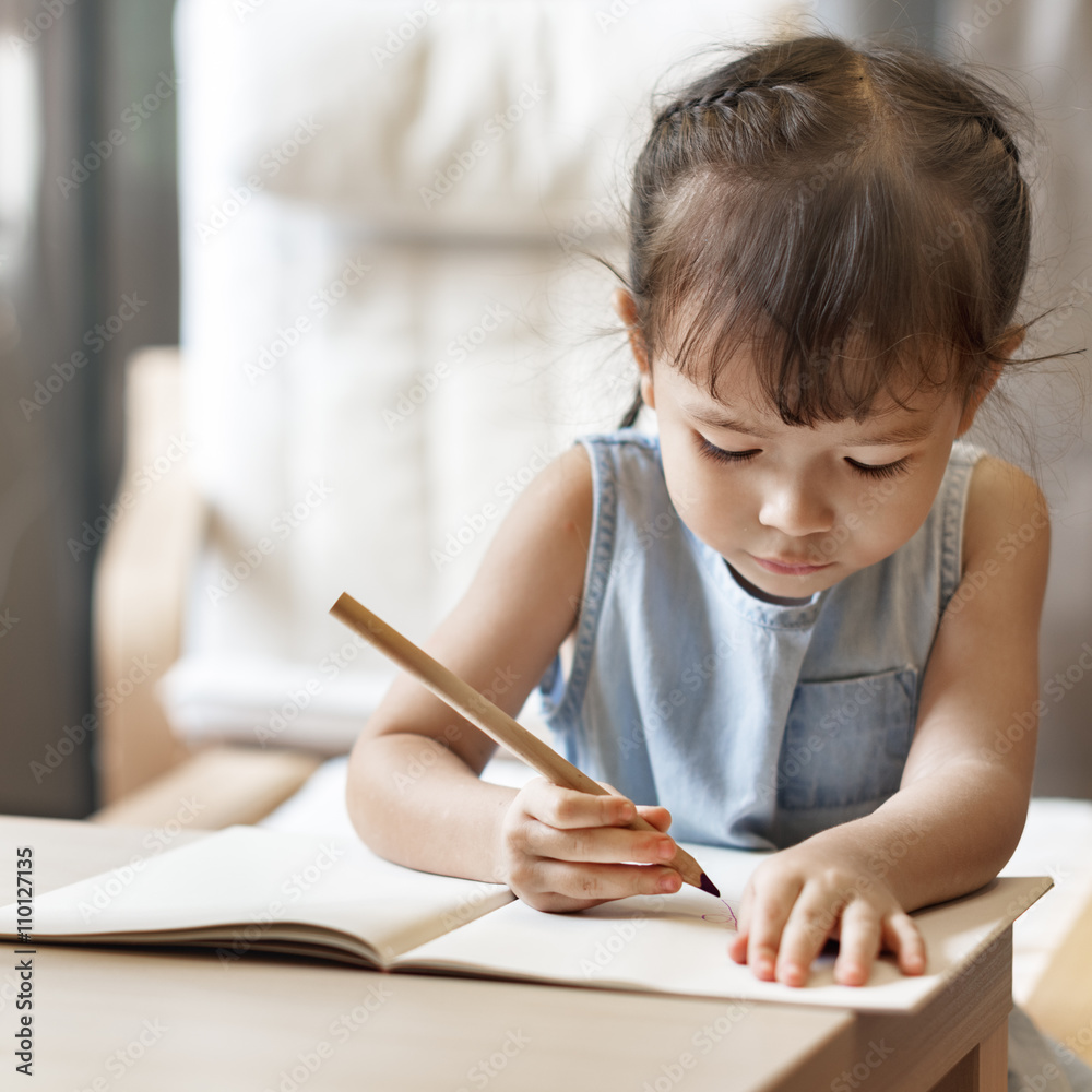 Offspring Toddler Adolescene Cheerful Girl Happy Concept Offspring Toddler Adolescene Cheerful Girl Happy Concept