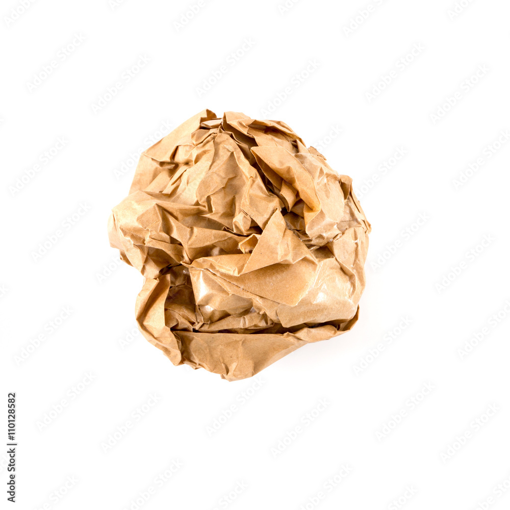 Crumpled paper on white background Crumpled paper on white background