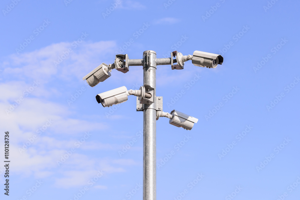 Security IR camera for monitor events in city. Security IR camera for monitor events in city.