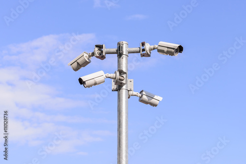 Security IR camera for monitor events in city.