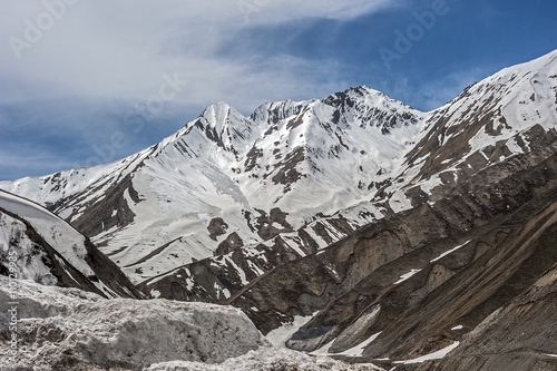 Georgia, the Georgian Military Road . Types Cross Pass neighborhoods with the highest point of 2384 meters. photo