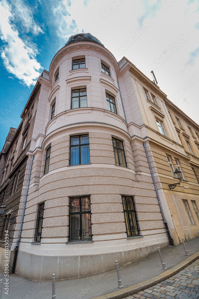 The corner of the Croatian Parliament building