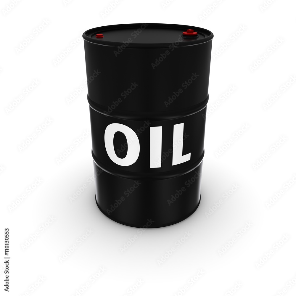 Isolated Black Oil Barrel 3D Illustration Isolated Black Oil Barrel 3D Illustration