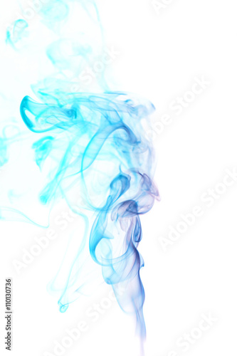 Abstract colored smoke from aromatic sticks.