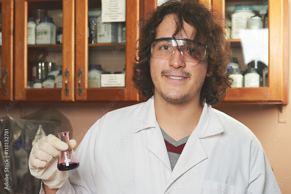 young chemist in googles young chemist in googles