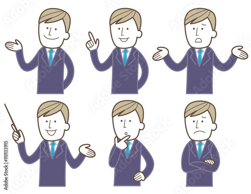 男性　ビジネス　ポーズ