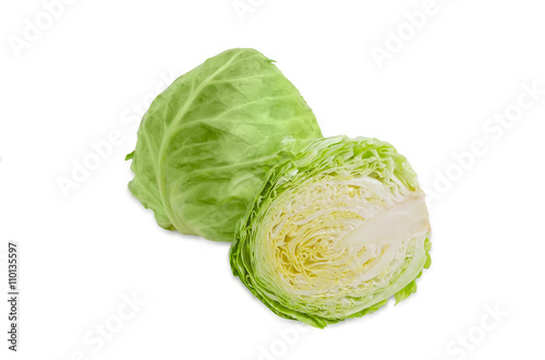 One whole and one half of a heads of cabbage © An-T