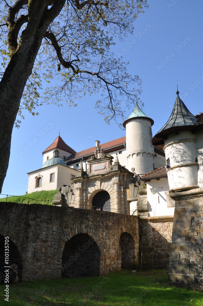 Entrance to the castle Nowy Wisnicz, Poland