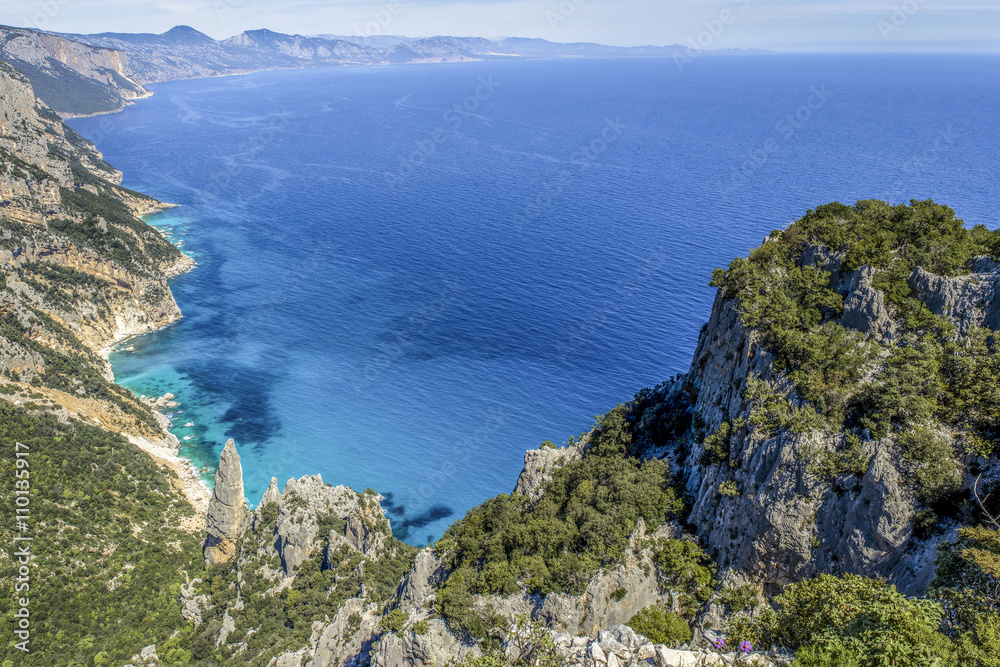 A view of Cala Goloritze beach, Baunei, Sardinia, Italy