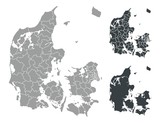 Detalied Denmark map