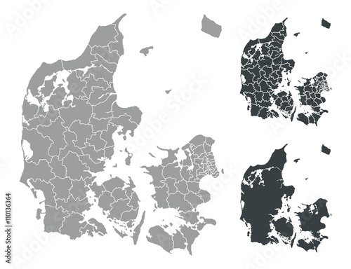 Detalied Denmark map photo