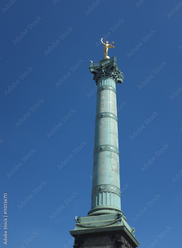 Colonne de Juillet, Place de la Bastille, Paris.