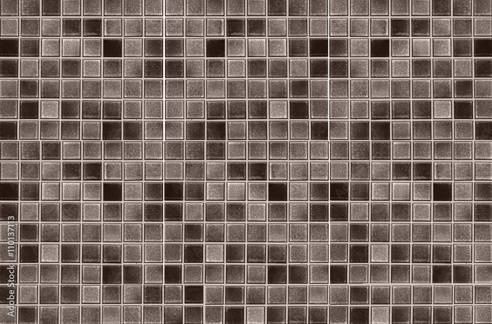 Fototapeta premium Grey and black mosaic wall texture and background..