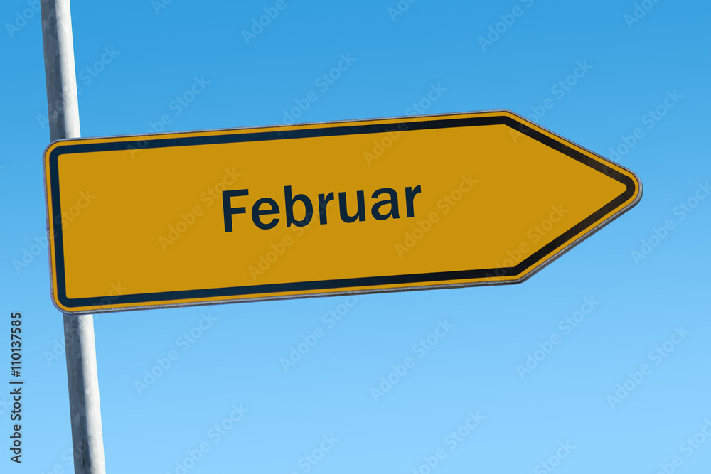 Fototapeta premium Schild 65 - Februar