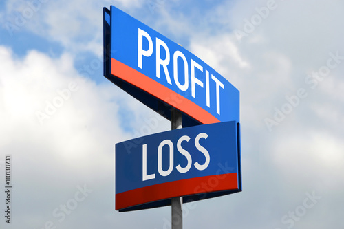 Profit and loss street sign