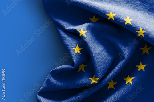 Flag of Europe on blue background