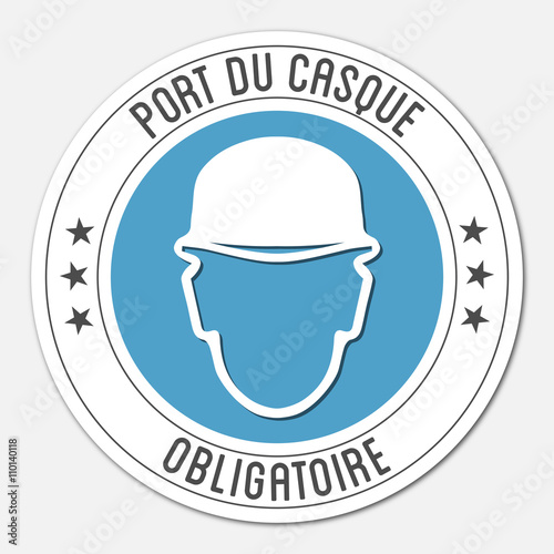 Logo port du casque obligatoire.