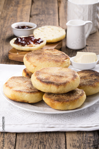 Breakfast. Fresh homemade English muffins