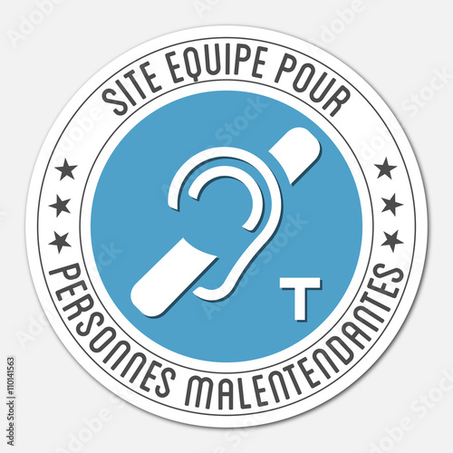Logo site équipé pour personnes malentendantes.