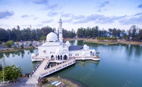 aerial view tengku zaharah mosque photo