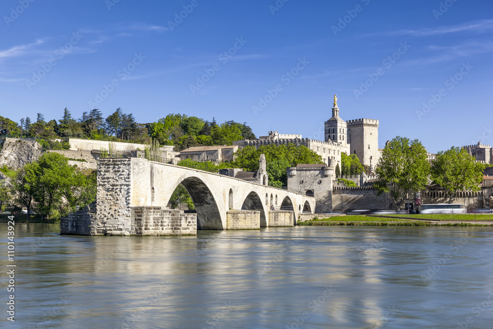 Saint Benezet bridge and Palace of the Popes