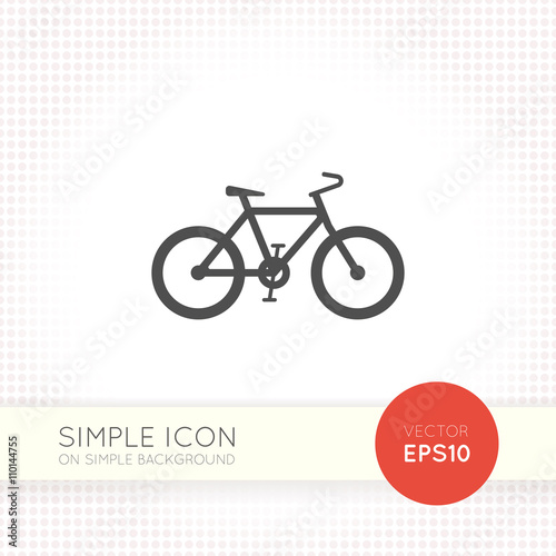 Bicycle icon on simple background