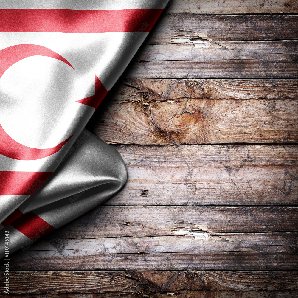 Flag of Cyprus on wooden boards Flag of Cyprus on wooden boards