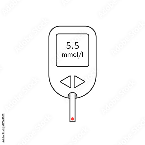 thin line glucometer icon