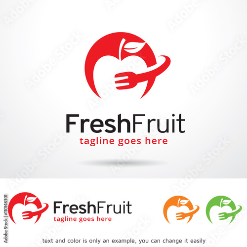 Fresh Fruit Logo Template Design Vector
